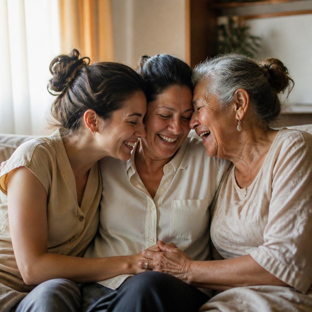 Mujeres de distintas generaciones compartiendo
